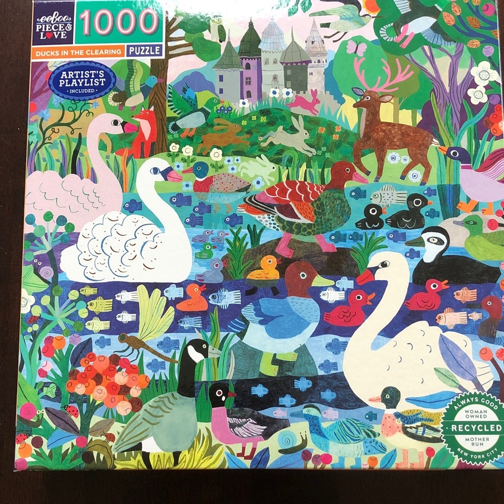 EeBoo Ducks in the clearing 1000 piece puzzle